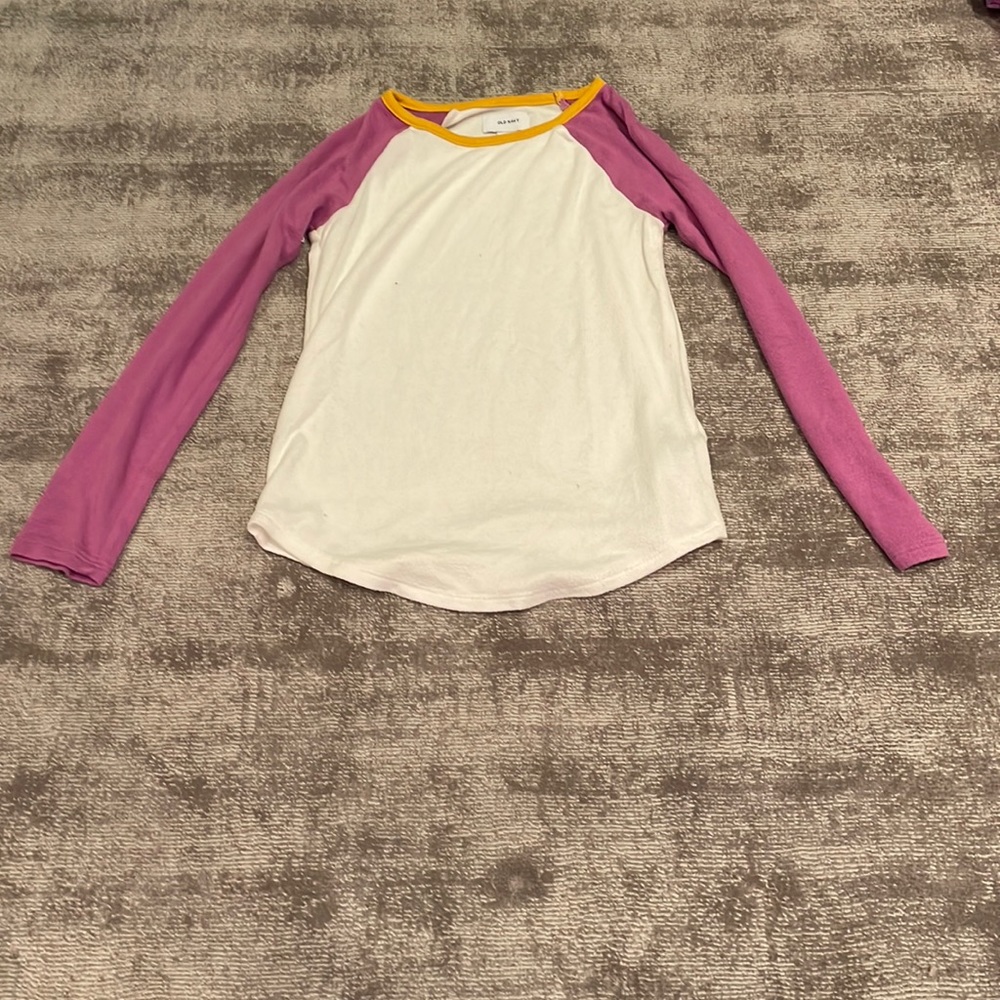 Purple white and Yellow pj top for kids